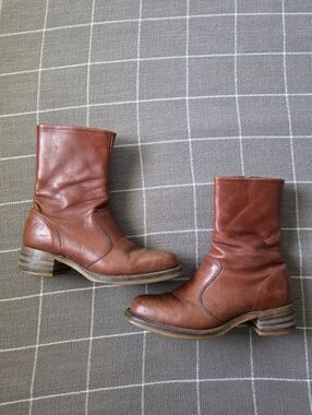 Vtg 70s Levi's Leather Zipper Boots